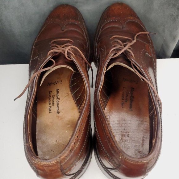 Allen Edmonds MacNeil 9157 Leather Wingtip Dress Shoe US Men's 11 AAA (Narrow) - Picture 7 of 9